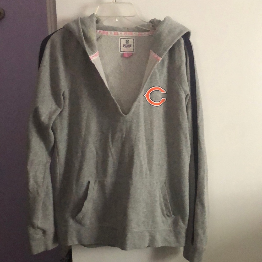 Pink Victoria’s Secret NFL Chicago bears hoodie size Medium